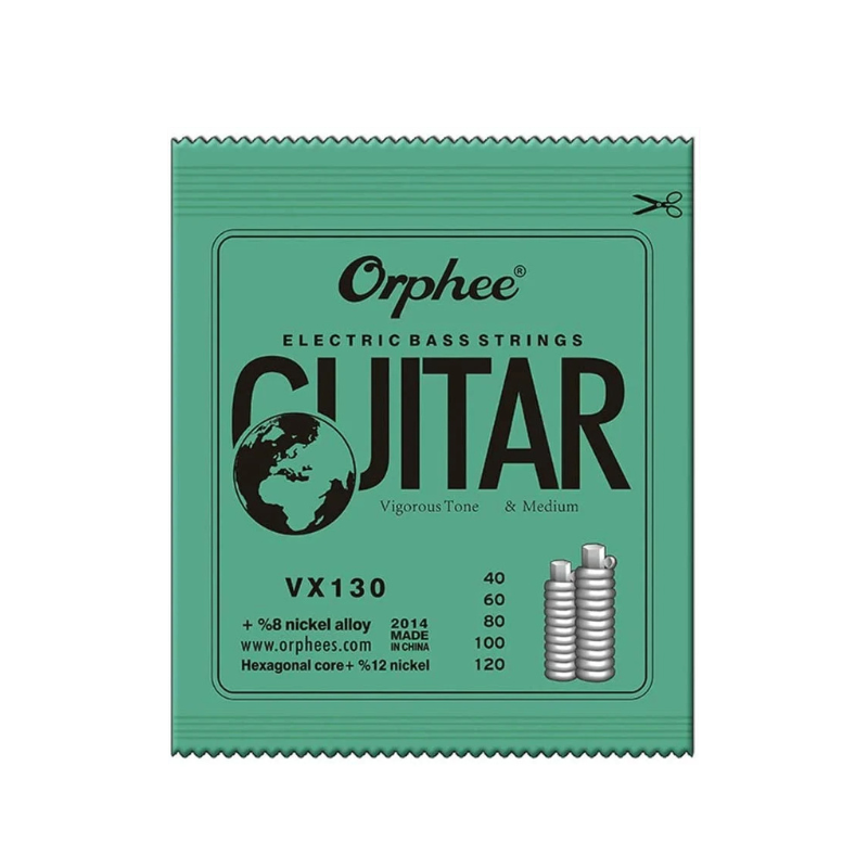 Orphee VX130 - Cuerdas de bajo eléctrico de 5 cuerdas G D A E B (.040 .060 .080 .100 .120)