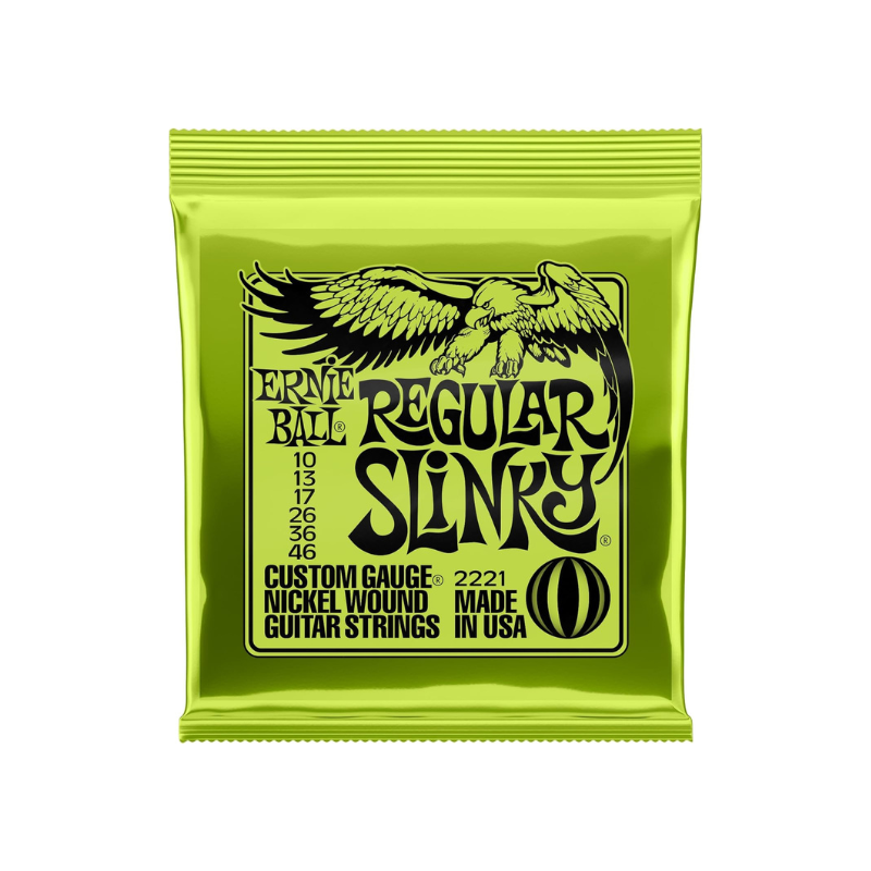 Cuerdas para guitarra eléctrica Ernie Ball Regular Slinky de níquel, calibre 10-46