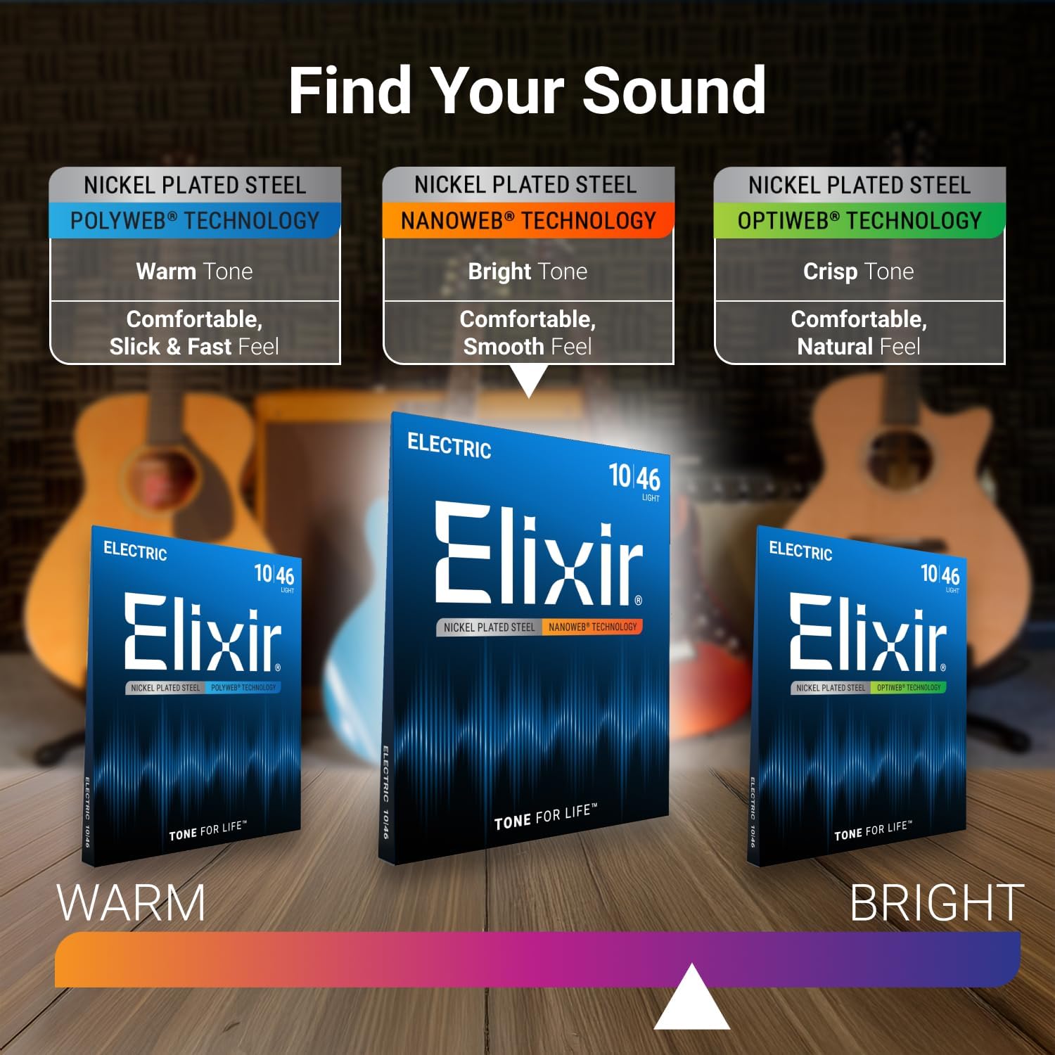 Elixir Nanoweb (Paquete de 3) – Cuerdas para guitarra eléctrica 09-.042 - Imagen 3