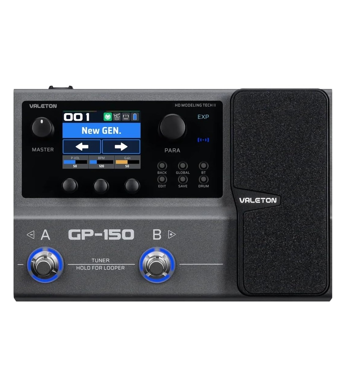 Valeton GP-150 Procesador de guitarra multiefectos con modelado HD