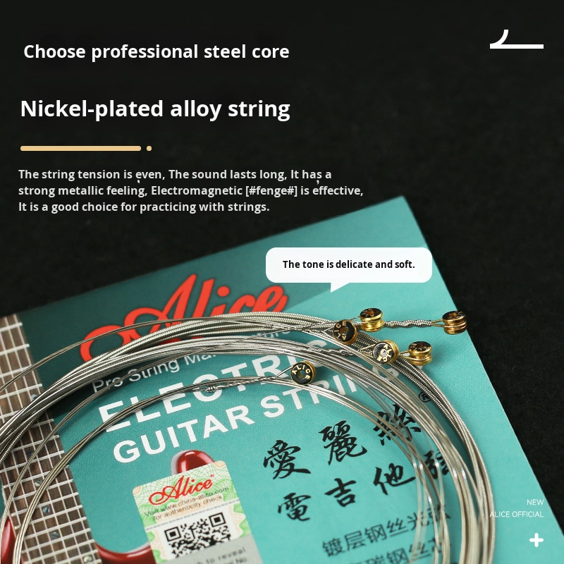 Cuerdas para guitarra eléctrica Alice calibre 10-46 y 09-42 - Imagen 3