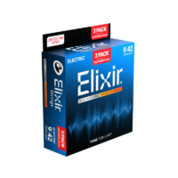 Elixir Nanoweb (Paquete de 3) – Cuerdas para guitarra eléctrica 09-.042