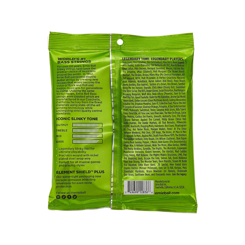Cuerdas Para Bajo Eléctrico Ernie Ball Regular Slinky Calibre 45-130 - Imagen 2